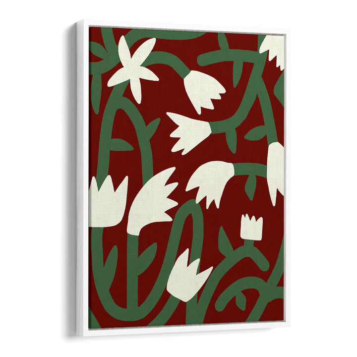 BOLD FLORAL PATTERN WITH ABSTRACT FLOWERS , FLORAL FLOWER PAINTINGS