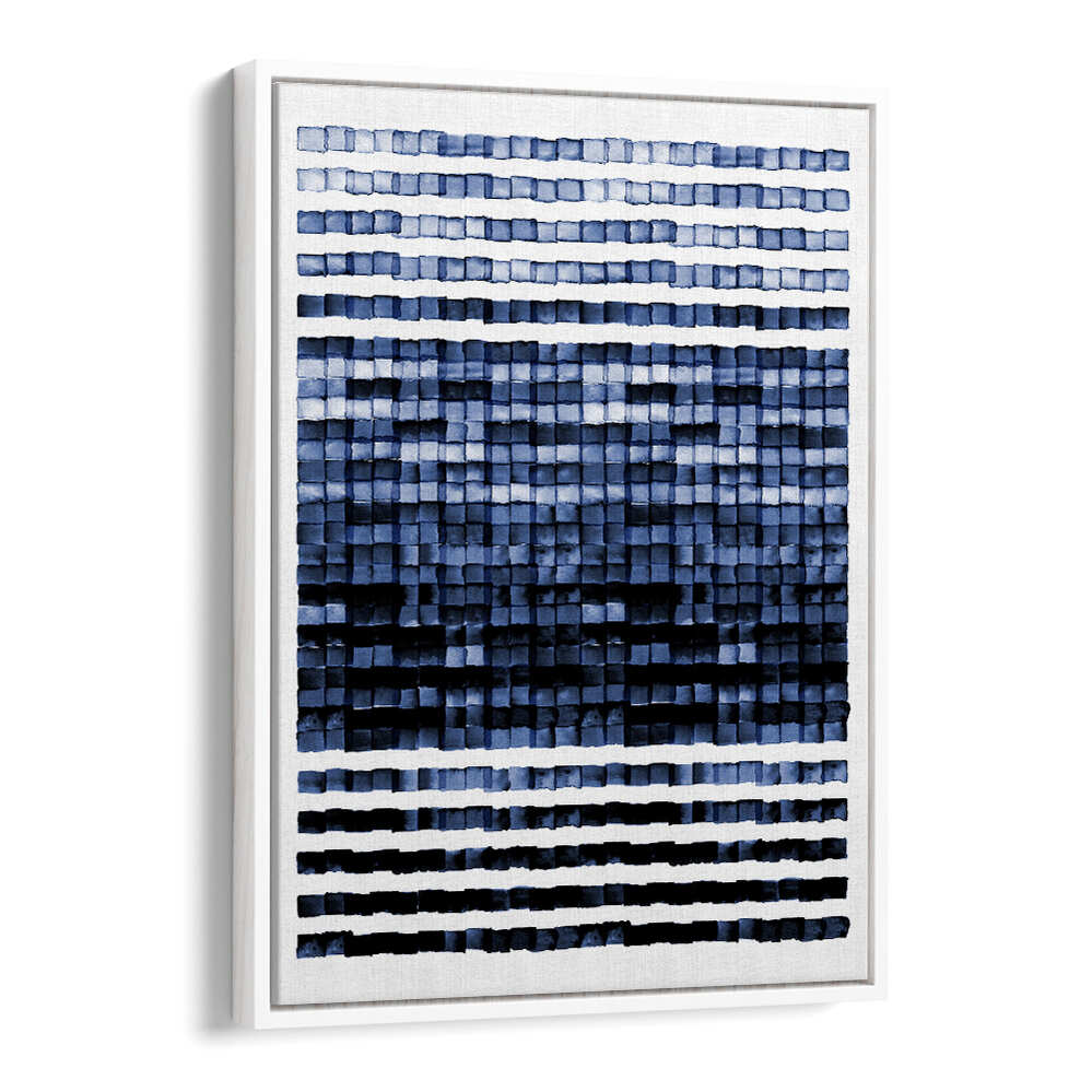 Elegant WATERCOLORMOSAIC, ABSTRACT PAINTINGS in soothing blue tones, perfect for transforming your space.
