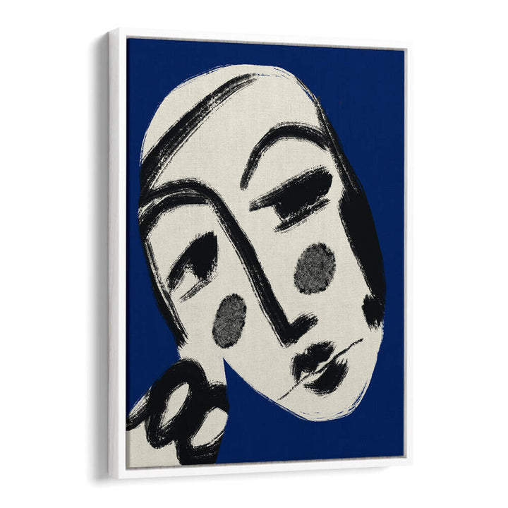RESTING PORTRAIT IN BLUE , PORTRAITS & FIGURATIVE ILLUSTRATIONS