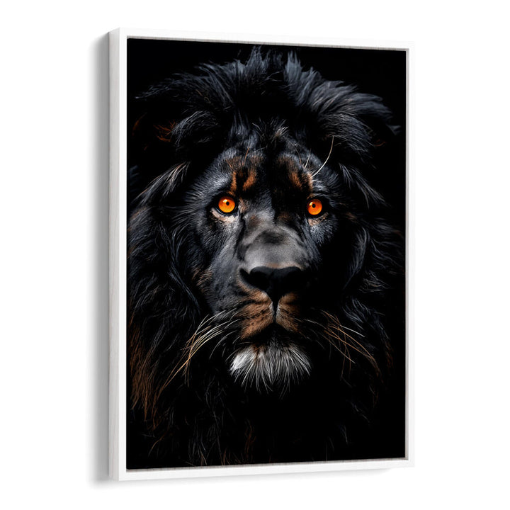 LION BLACK WATERCOLOR ANIMAL ART , WILD LIFE & ANIMAL PAINTINGS