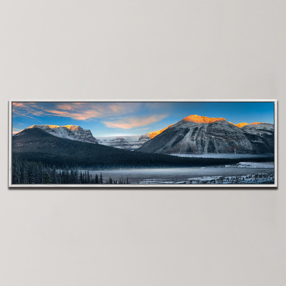 SUNRISE IN COLUMBIA ICE FIELD , PANORAMIC ART