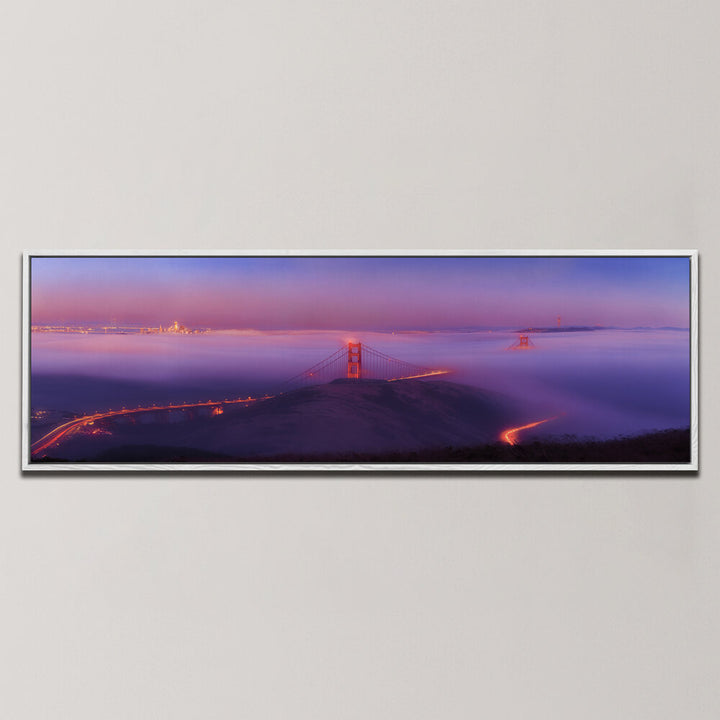 FOGGY SUNSET , PANORAMIC ART