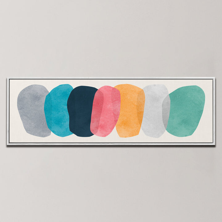 ORGANIC SHAPES IN MUTED TONES , PANORAMIC ART