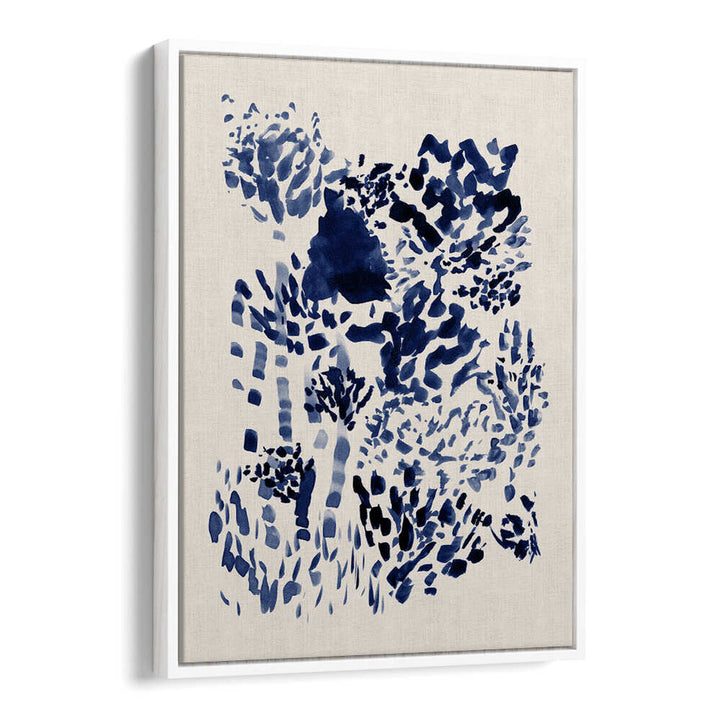 Stunning NAVY BLUE FREE FLOWING GARDEN, ABSTRACT PAINTINGS featuring deep hues and fluid strokes for your home decor.