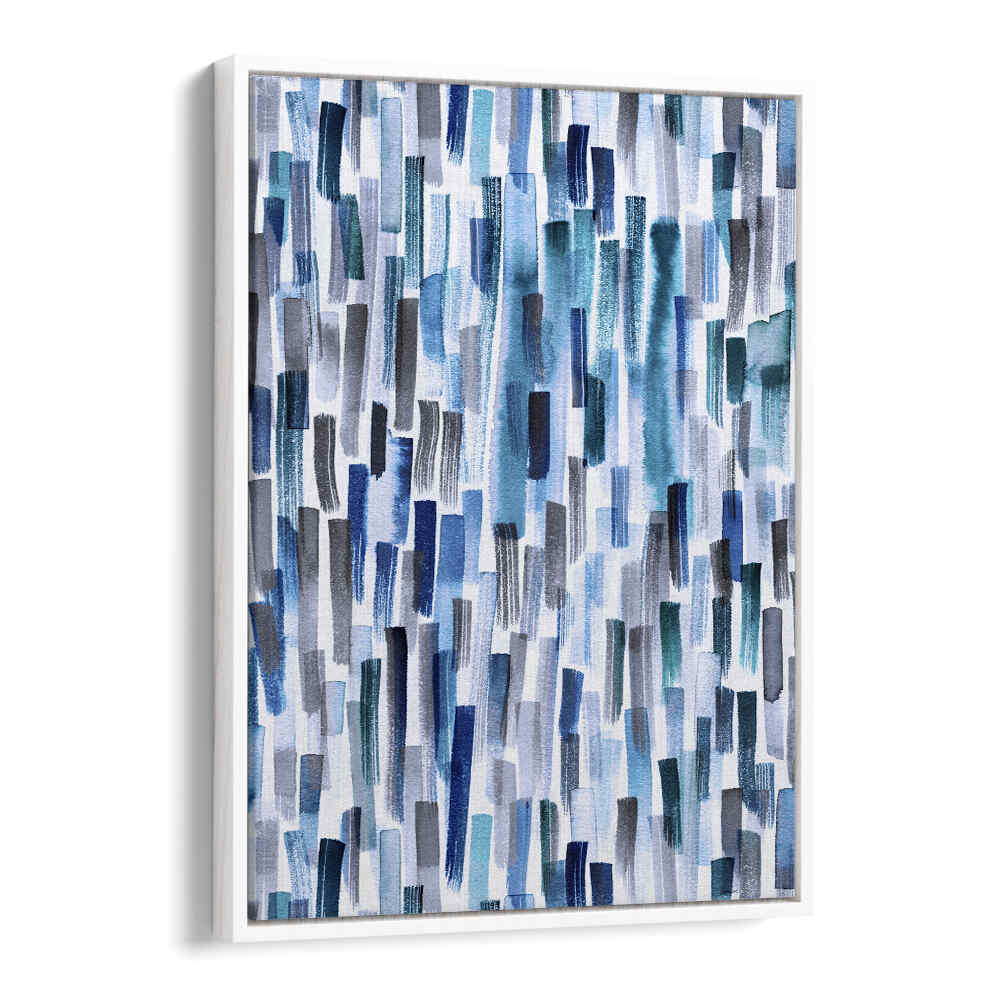 WATERCOLOR BRUSHSTROKES INDIGO BLUE , ABSTRACT PAINTINGS