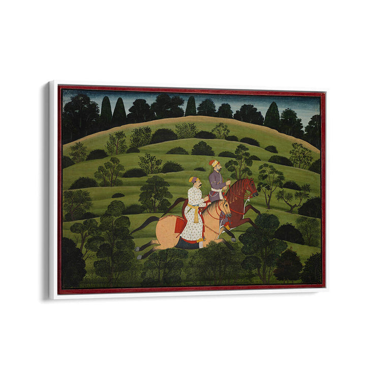 RIDERS THROUGH THE VERDANT HILLS , INDIAN ART PAINTINGS