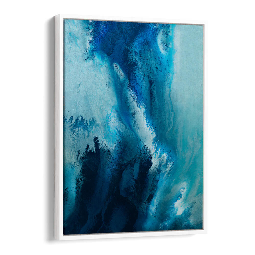 Vibrant blue hues blend beautifully in the HAMPTONS, ABSTRACT PAINTINGS collection, perfect for sophisticated spaces.
