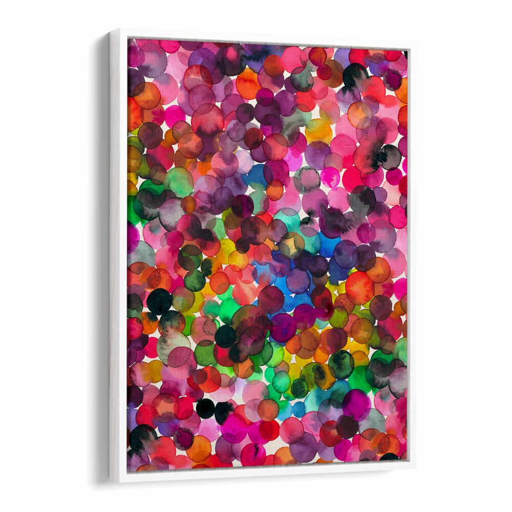 OVERLAPPED WATERCOLOR DOTS , ABSTRACT PAINTINGS