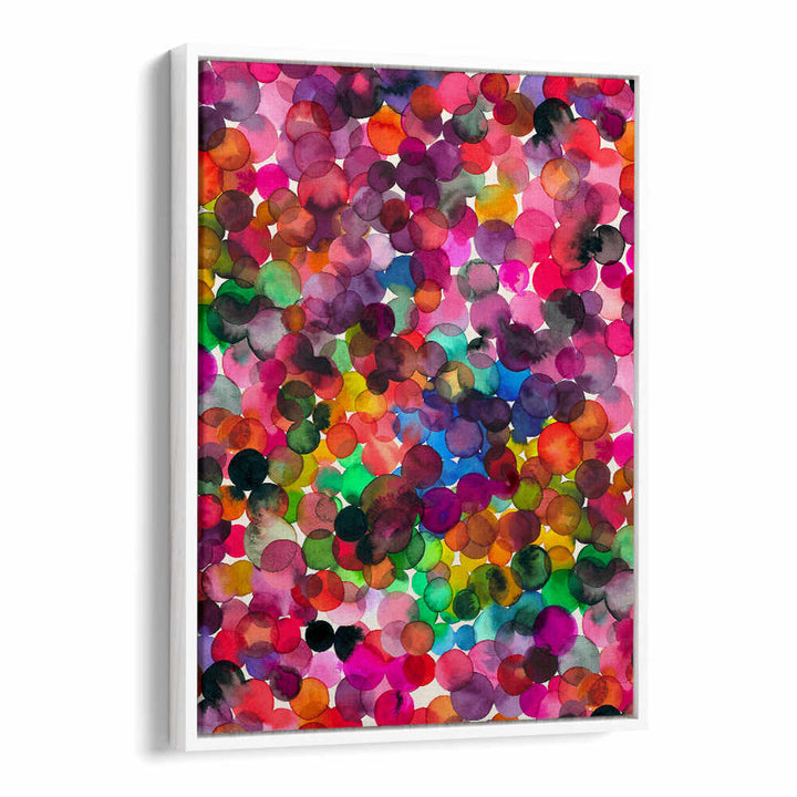 OVERLAPPED WATERCOLOR DOTS , ABSTRACT PAINTINGS