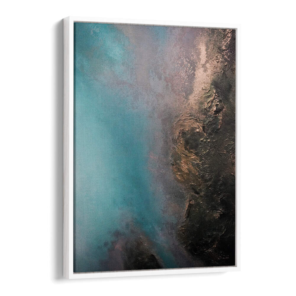 Stunning REFLECTIVE - SUNDOWN, ABSTRACT PAINTINGS showcase vibrant hues and fluid forms, enhancing any space beautifully.