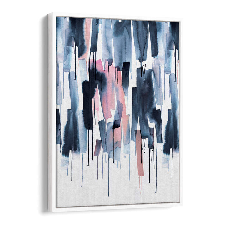 WATERY STRIPES NAVY PINK , ABSTRACT PAINTINGS