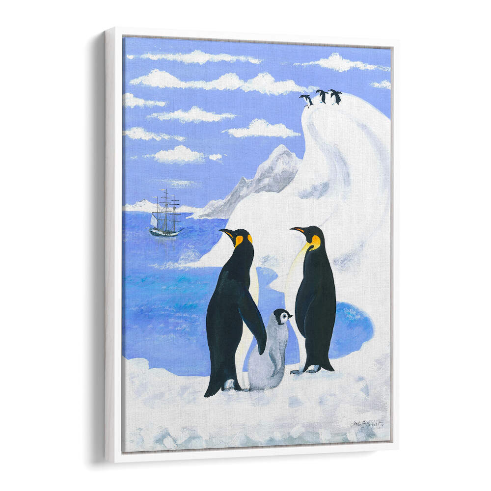 PENGUINS AND FAMILY , ANIMAL PAINTINGS