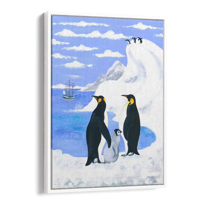 PENGUINS AND FAMILY , ANIMAL PAINTINGS