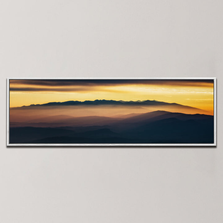 MOUNTAINS IN THE MORNING LIGHT , PANORAMIC ART