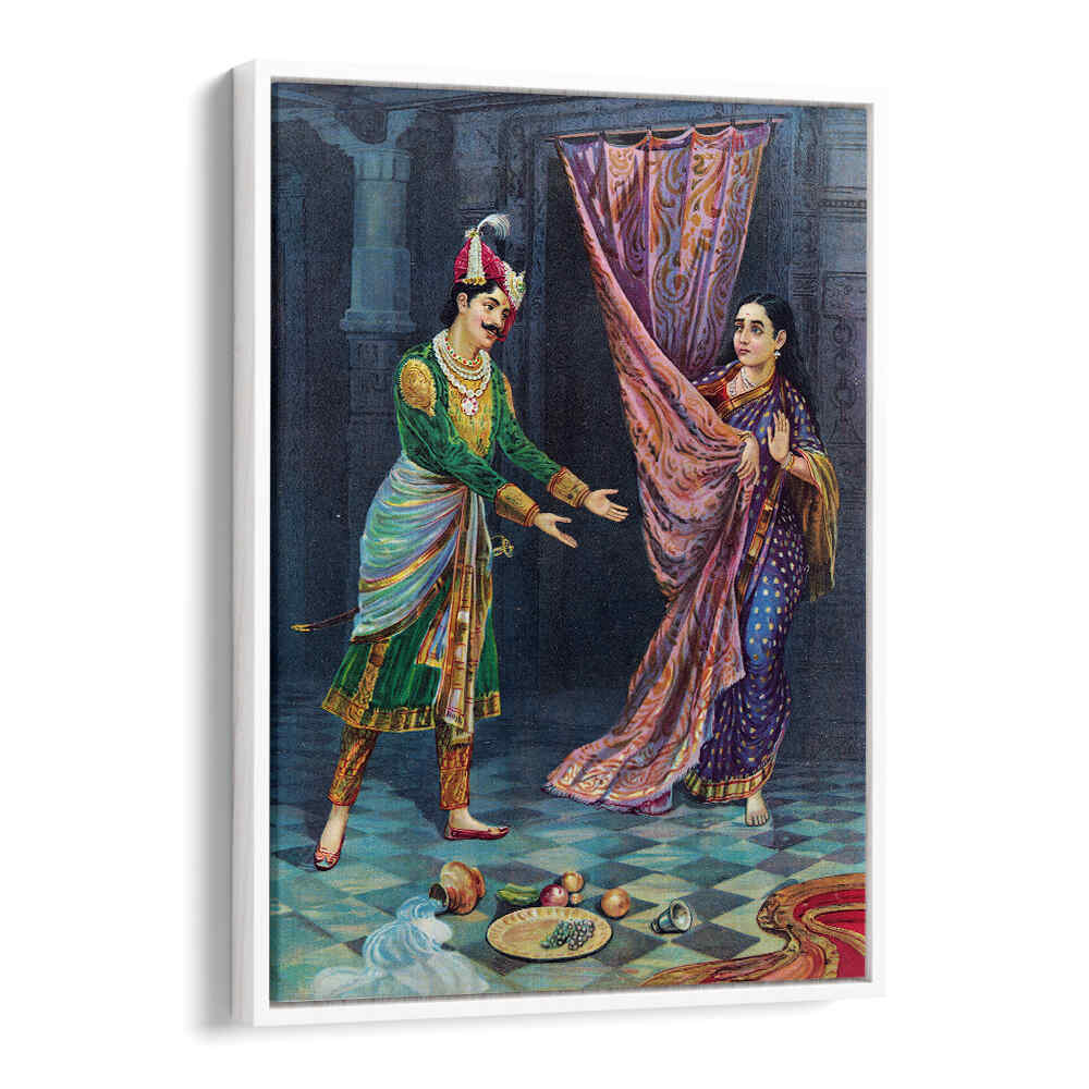 KEECHAKA AND SAIRANDHRI , INDIAN ART PAINTINGS