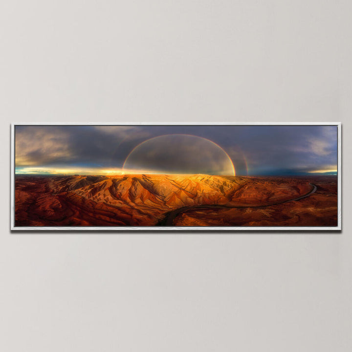 RAINBOWS OVER THE PAINTED CANYON , PANORAMIC ART