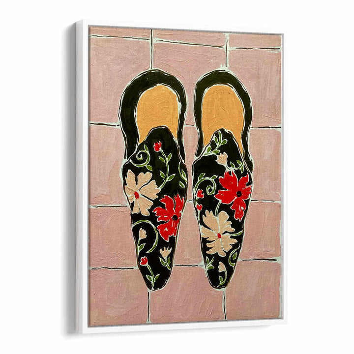 BLACK SHOES ON PINK TILES , FASHION POSTERS
