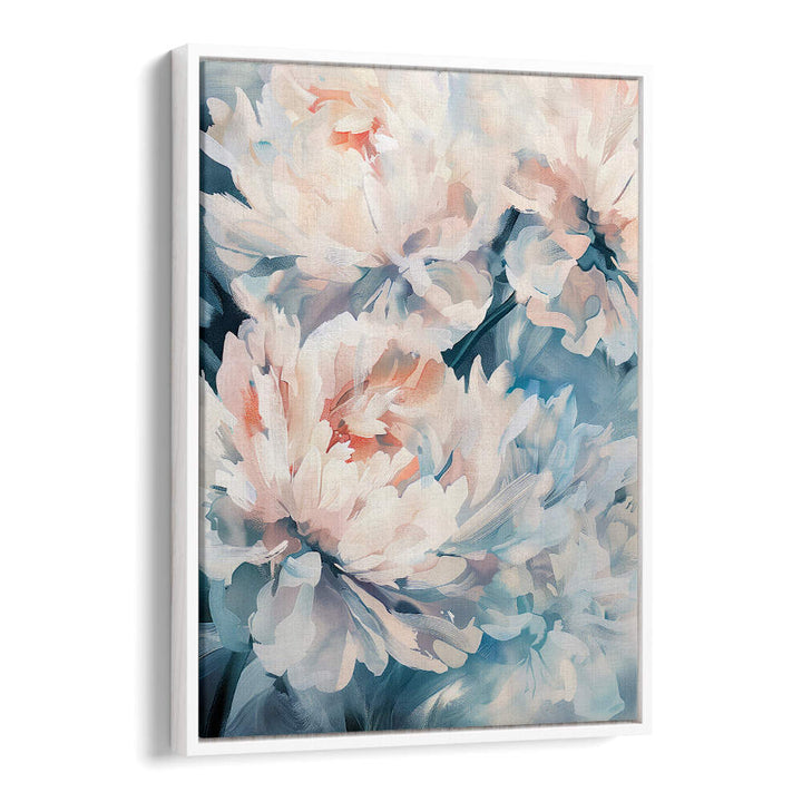 EVERGREEN GREEN PAINTERLY FLORALS X ,FLORAL FLOWER PAINTINGS