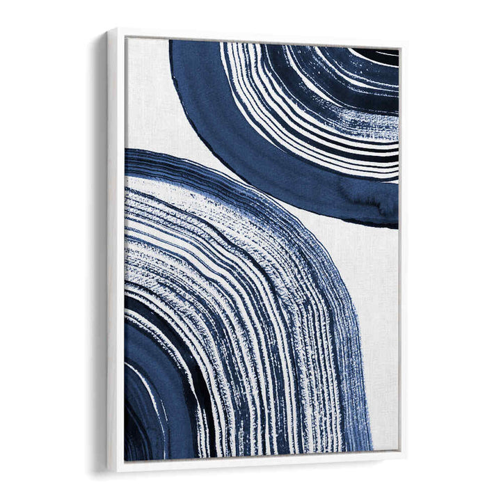 Stunning BLUE CONCENTRIC WAVES, ABSTRACT PAINTINGS featuring layered blue tones to elevate any space beautifully.