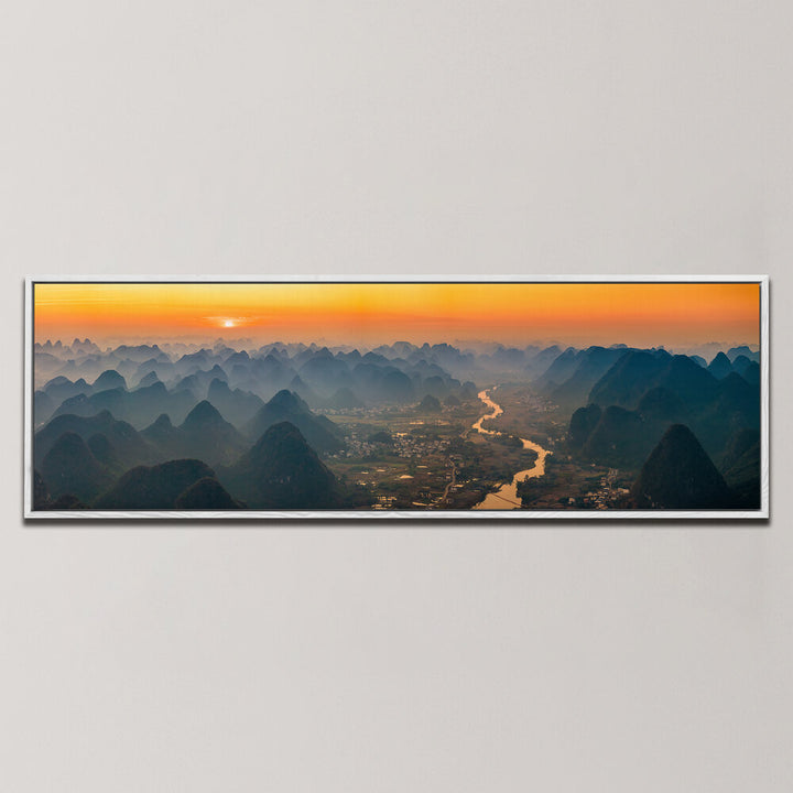 SUNRISE AT YANGSHUO , PANORAMIC ART