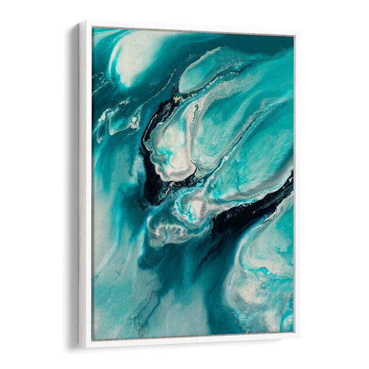 Vibrant OCEAN TEAL, ABSTRACT PAINTINGS featuring bold colors and dynamic shapes for an eye-catching decor.