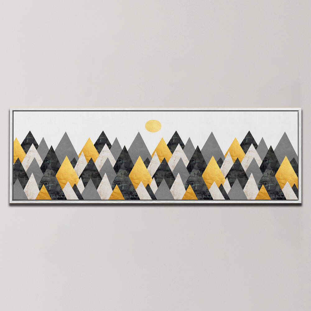 GEOMETRIC MOUNTAIN LANDSCAPE , PANORAMIC ART