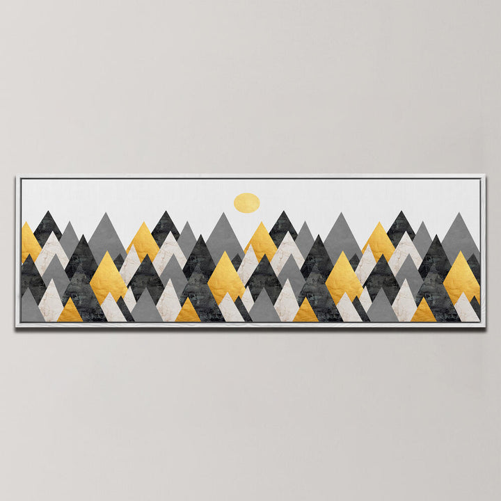 GEOMETRIC MOUNTAIN LANDSCAPE , PANORAMIC ART