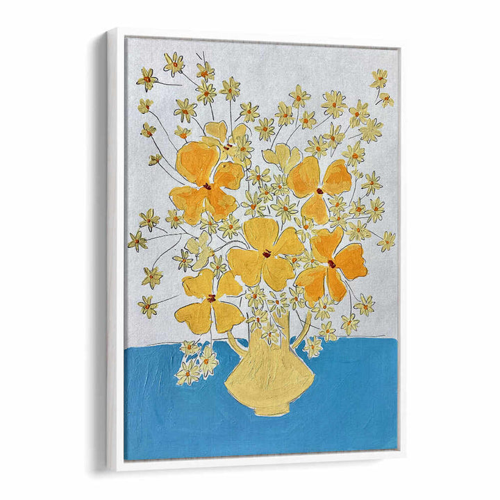 YELLOW , FLORAL FLOWER PAINTINGS