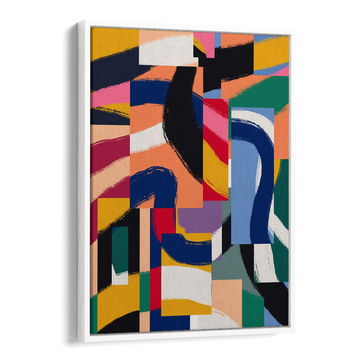 SHAPES WITH DYNAMIC BRUSHSTROKES , ABSTRACT PAINTINGS