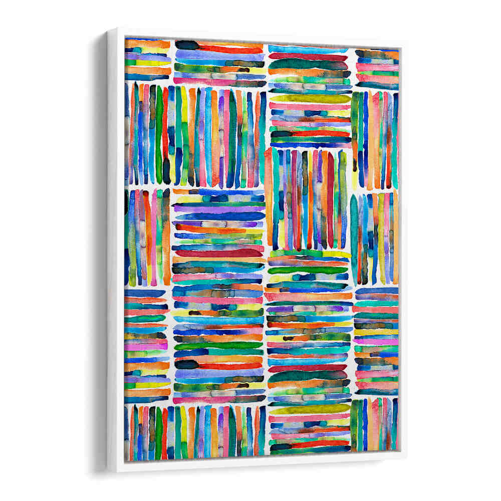 WATERCOLOR COLORFUL HANDPAINTED STRIPES , ABSTRACT PAINTINGS