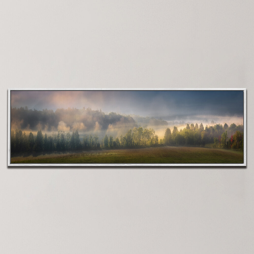 DAWN'S EMBRACE IN CADES COVE , PANORAMIC ART