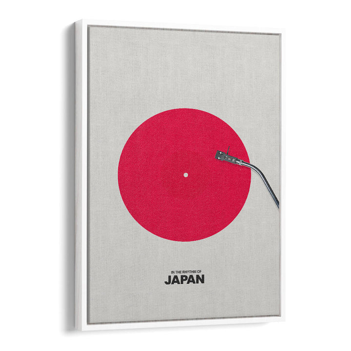 Bold red circle design showcasing JAPAN RHYTHM, JAPANESE PAINTINGS, perfect for modern home decor.