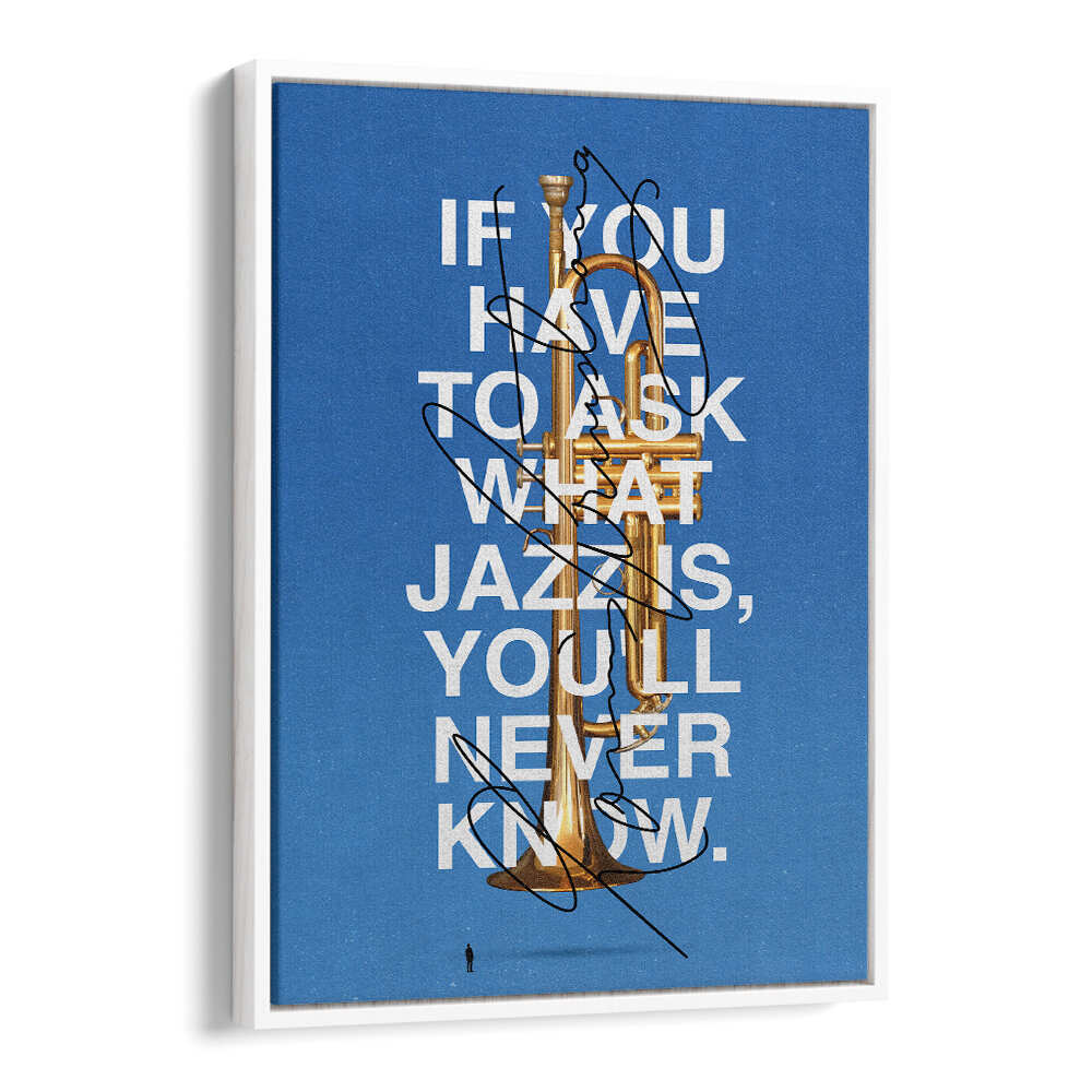 LOUIS, MUSIC POSTERS featuring a trumpet and a jazz quote, perfect for music lovers' decor.