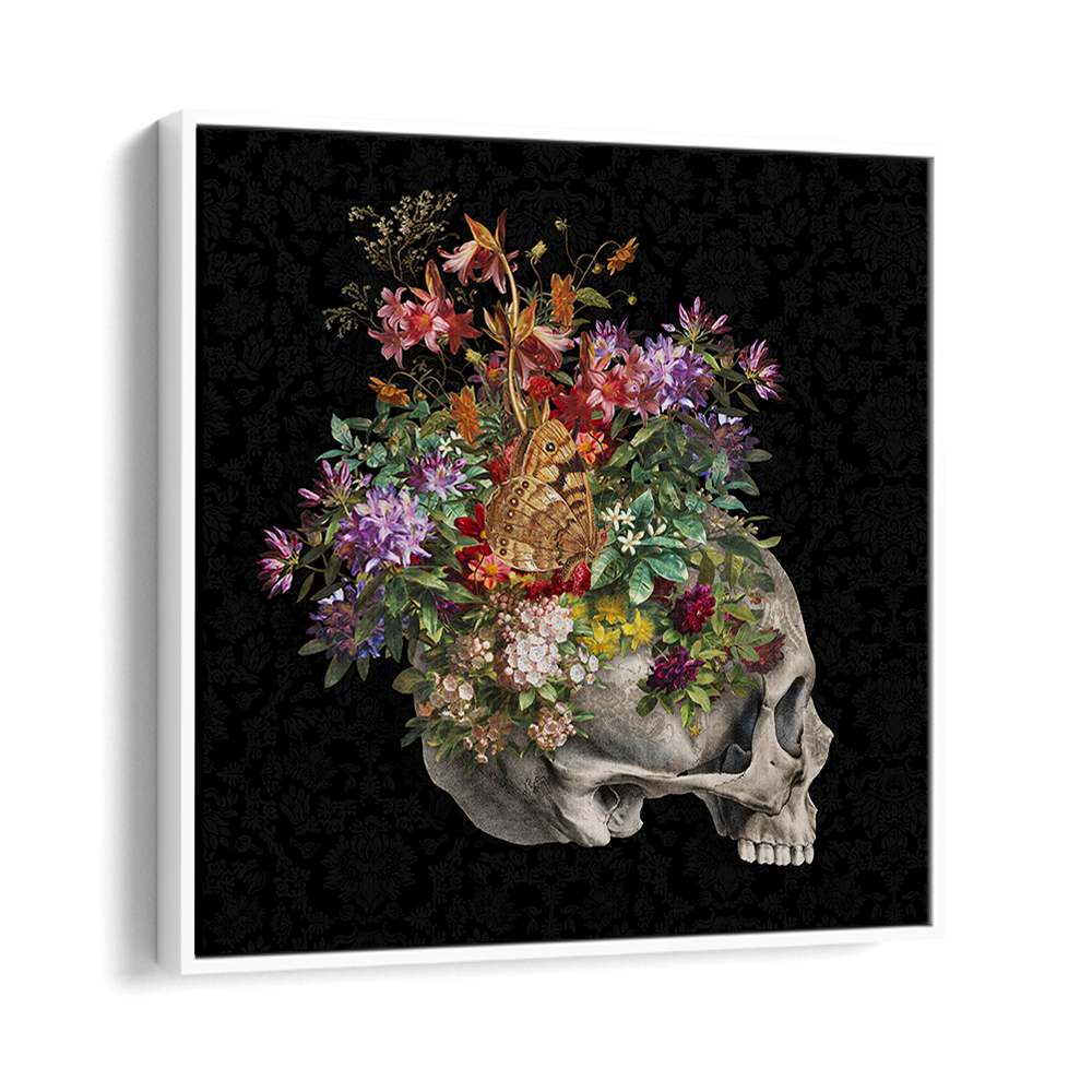 BLOOMING SKULL WITH BUTTERFLY