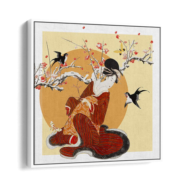 GEISHA PLUM BLOSSOMS SWALLOWS