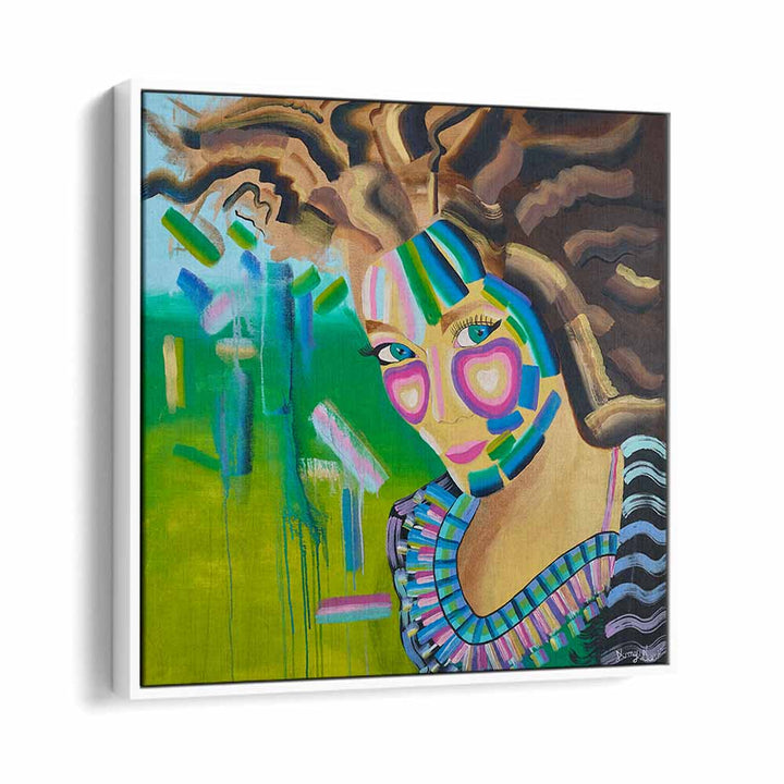 Colorful abstract representation of emotional expressions in the PRINCESS, PORTRAITS collection. Perfect for art lovers.