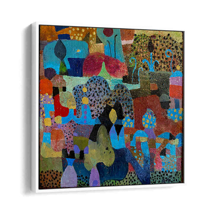 Whitefloayer: THE VILLAGE , ABSTRACT PAINTINGS — warm earth tones, textured palette and fluid brushstrokes