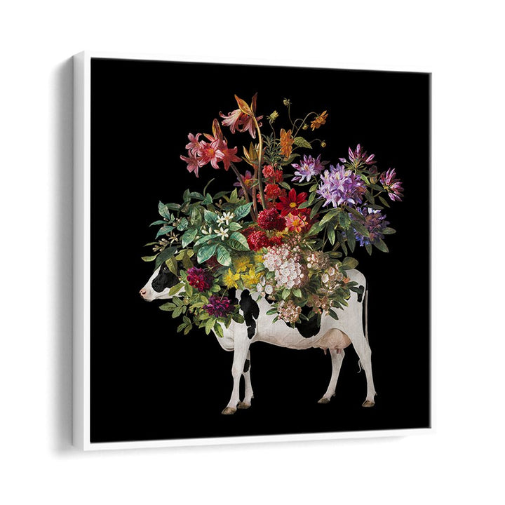 VIBRANT FLORAL COW