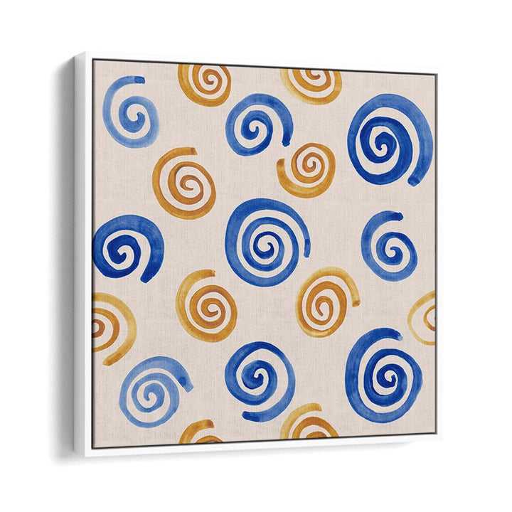 Vibrant swirls in blue and gold showcase the WATERCOLOUR TILE XV, perfect for elegant home decor and abstract paintings.