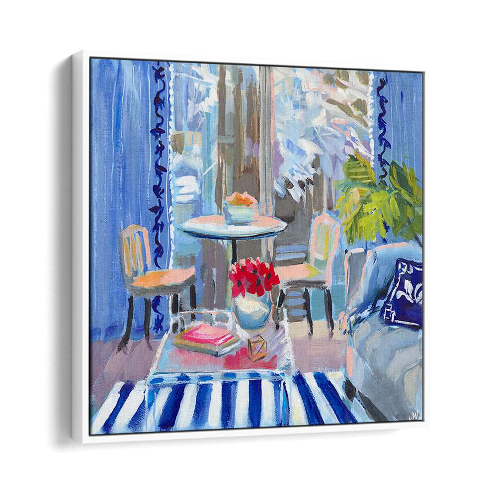 Transform your space with the MOODY BLUES, BAR & CAFE ART, a stunning blend of modern and cozy café aesthetics.