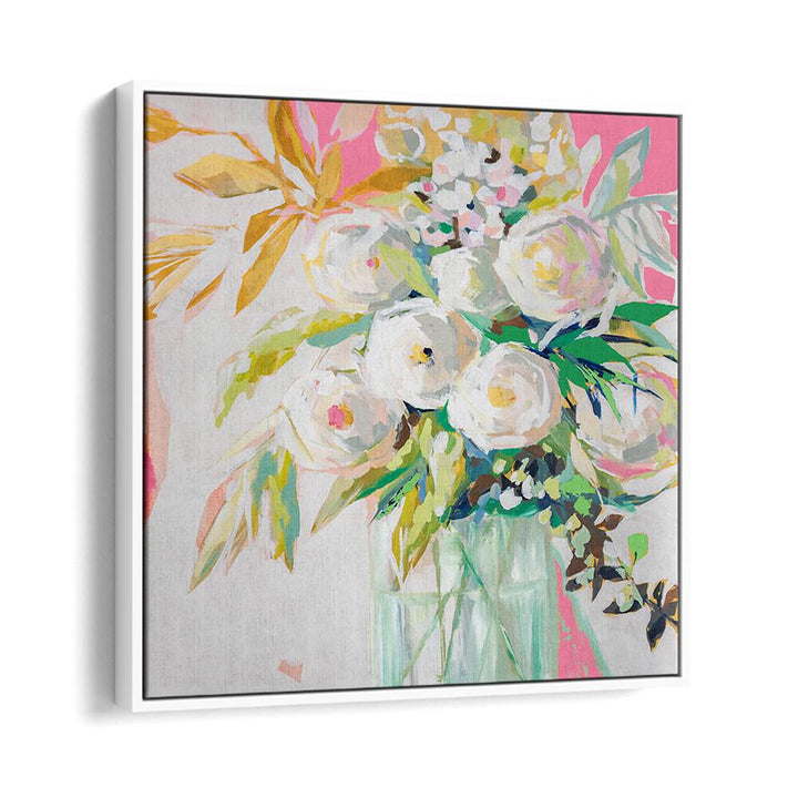 Vibrant SPRINGTIME SOIREE FLORAL, FLORAL FLOWER PAINTINGS bring life to any space with bold abstract blooms.