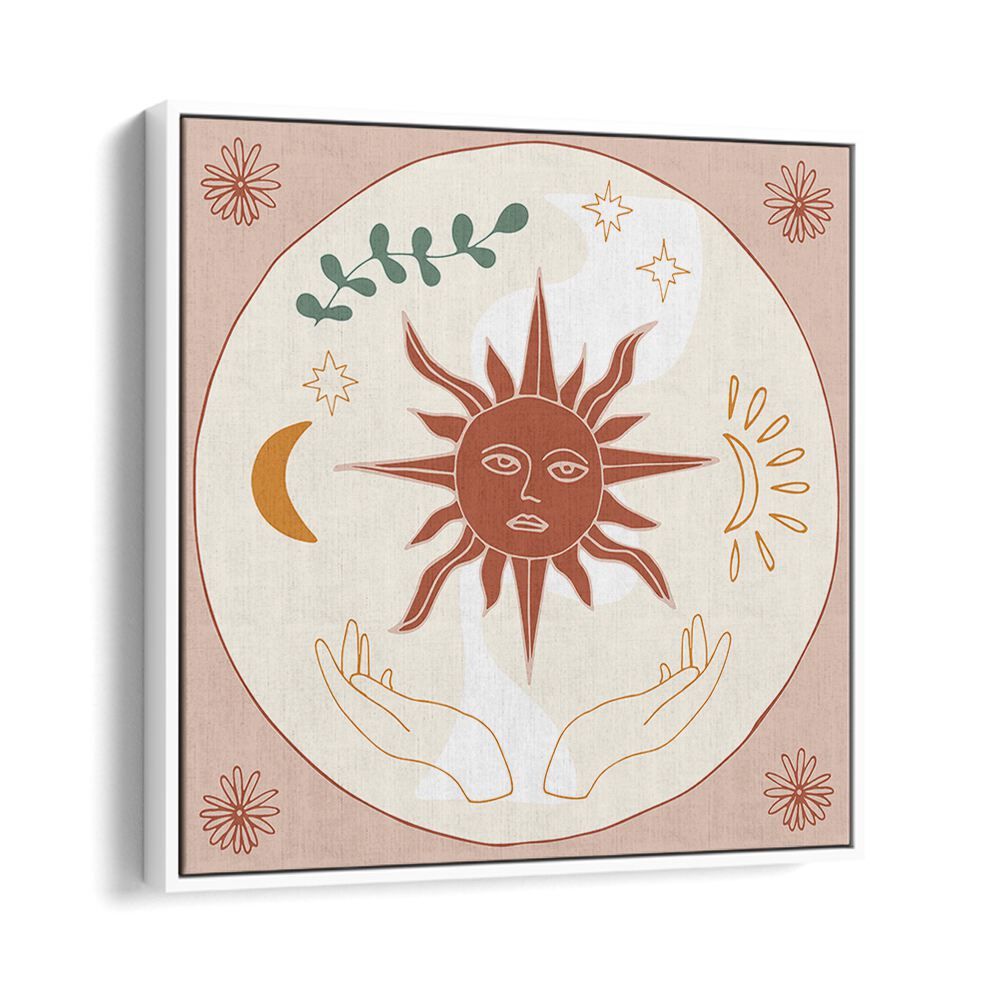 SUN OUL HEALING, ZODIAC poster featuring sun and moon designs for enhanced wellness and spiritual growth.