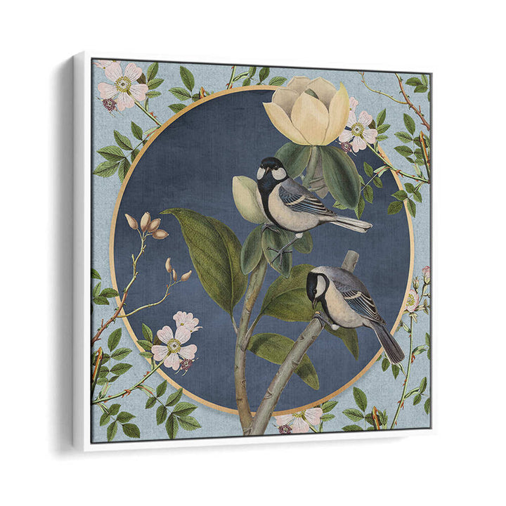 BOTANICAL COLLAGE WITH BIRDS