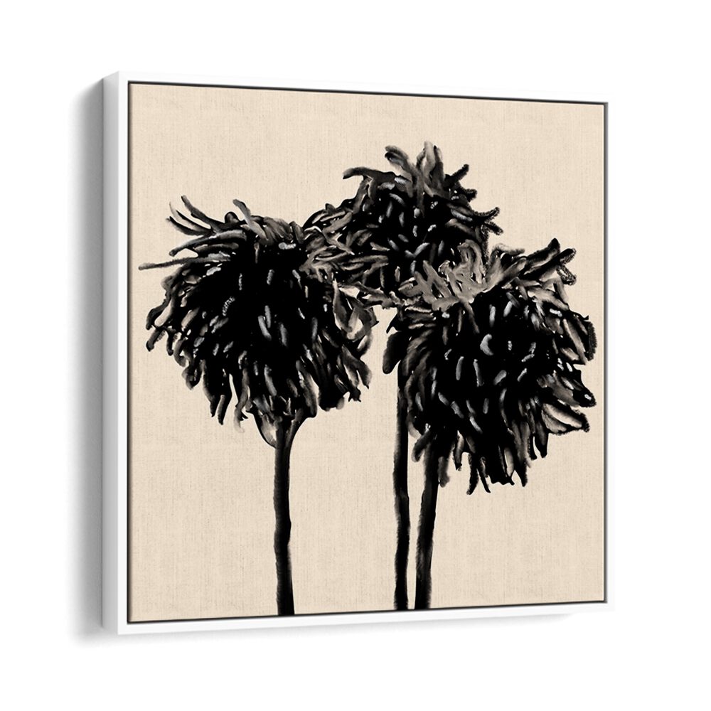 Chrysanthemum Noir, floral flower paintings featuring elegant black blooms on a soft background, perfect for any space.