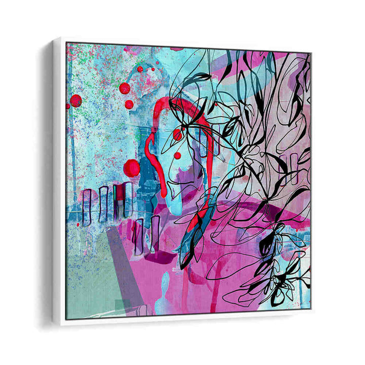 DYNAMIC BRUSHSTROKES AND FLORAL MOTIFS , ORGANIC FORMS