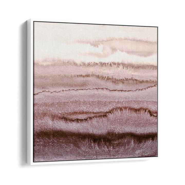 Abstract acrylic painting, "EARTHY WAVES WITH SERENE LANDSCAPE," featuring harmonious earthy tones for your decor.