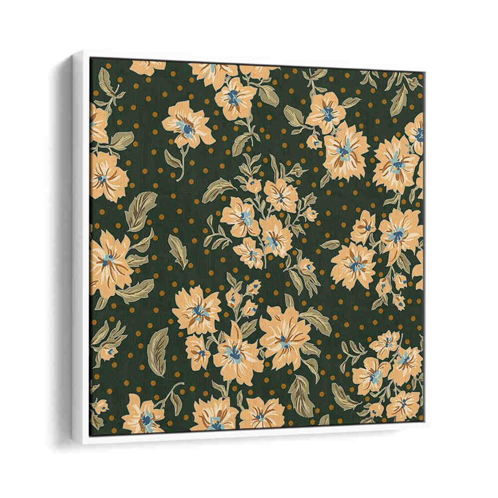 Exquisite FLORAL HERITAGE VI, PATTERN ART PRINTS showcasing vibrant blooms on a dark background, perfect for home decor.