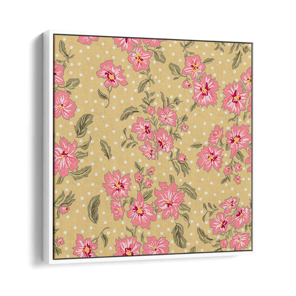Vibrant FLORAL HERITAGE BOUQUET I, PATTERN ART PRINTS in pinks and yellows, perfect for modern decor.