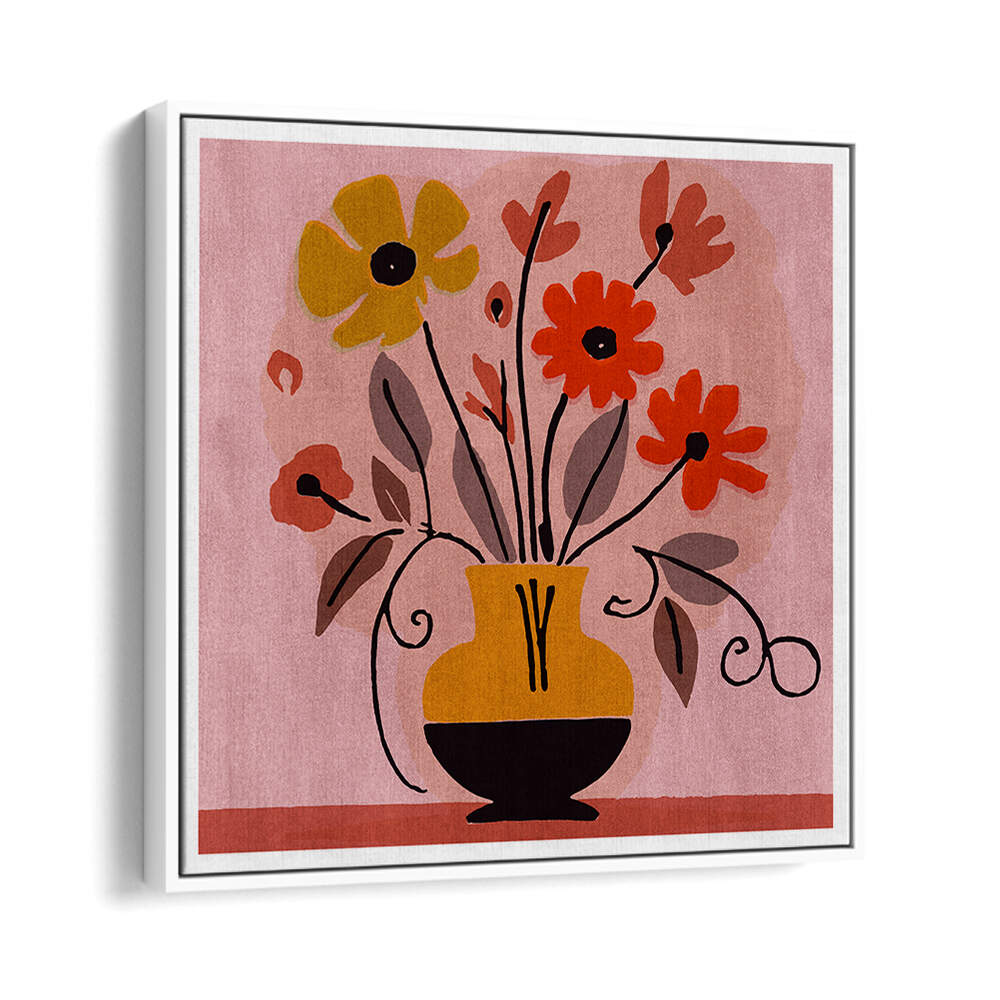 GOLDEN BOUQUET IN BLOOM , FLORAL FLOWER PAINTINGS