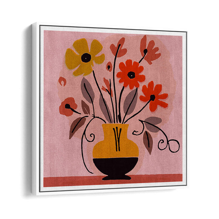 GOLDEN BOUQUET IN BLOOM , FLORAL FLOWER PAINTINGS